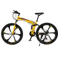 26 inches 21 Speed Folding Bicycle Male / Female / Student Mountain Bike Double Disc Brake Full Shockingproof kid's bicycle easy-smart-way.myshopify.com