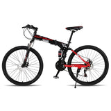 26 inches 21 Speed Folding Bicycle Male / Female / Student Mountain Bike Double Disc Brake Full Shockingproof kid's bicycle easy-smart-way.myshopify.com