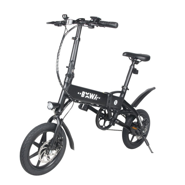 14inch Electric Bicycle Dual Disc Brake Aluminum Alloy Foldable Backup Portable 240W Electric Hybrid Bike Black Color easy-smart-way.myshopify.com