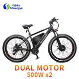 New 48V 500W dual motor dual battery fat tire beach snow electric bike easy-smart-way.myshopify.com