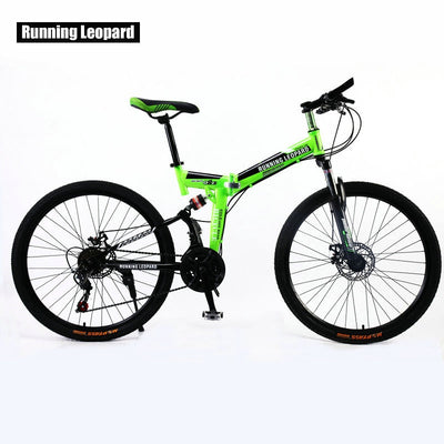 Running Leopard 26 inch 21 speed bicycle front and rear shock absorber mountain bike cross country bicycle student bmx