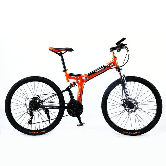 Running Leopard foldable bicycmountain bike 26-inch steel 21-speed bicycles dual disc brakes  road bikes racing bicyc BMX Bik easy-smart-way.myshopify.com