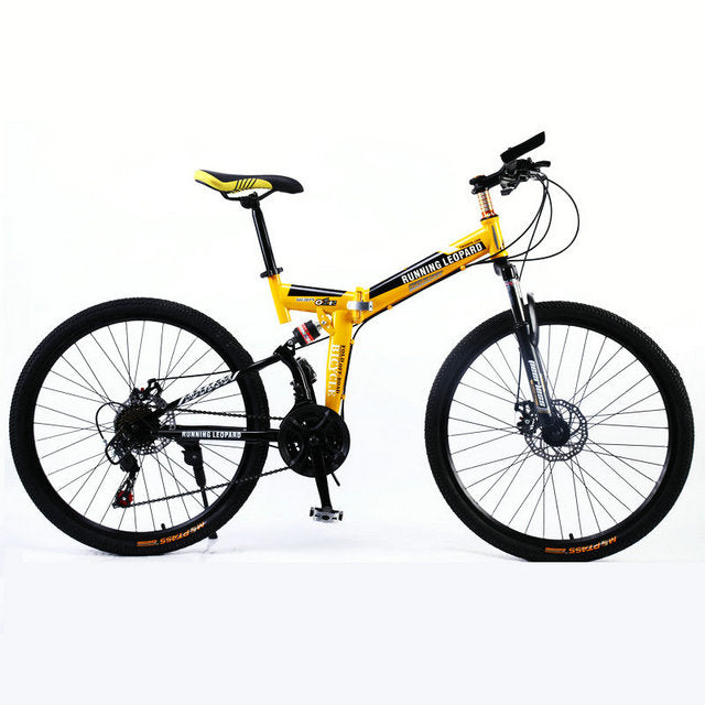 Running Leopard foldable bicycmountain bike 26-inch steel 21-speed bicycles dual disc brakes  road bikes racing bicyc BMX Bik easy-smart-way.myshopify.com