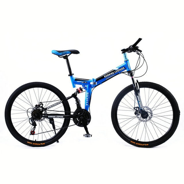 Running Leopard foldable bicycmountain bike 26-inch steel 21-speed bicycles dual disc brakes  road bikes racing bicyc BMX Bik easy-smart-way.myshopify.com