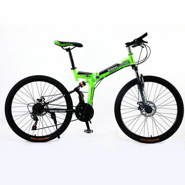 Running Leopard foldable bicycmountain bike 26-inch steel 21-speed bicycles dual disc brakes  road bikes racing bicyc BMX Bik easy-smart-way.myshopify.com
