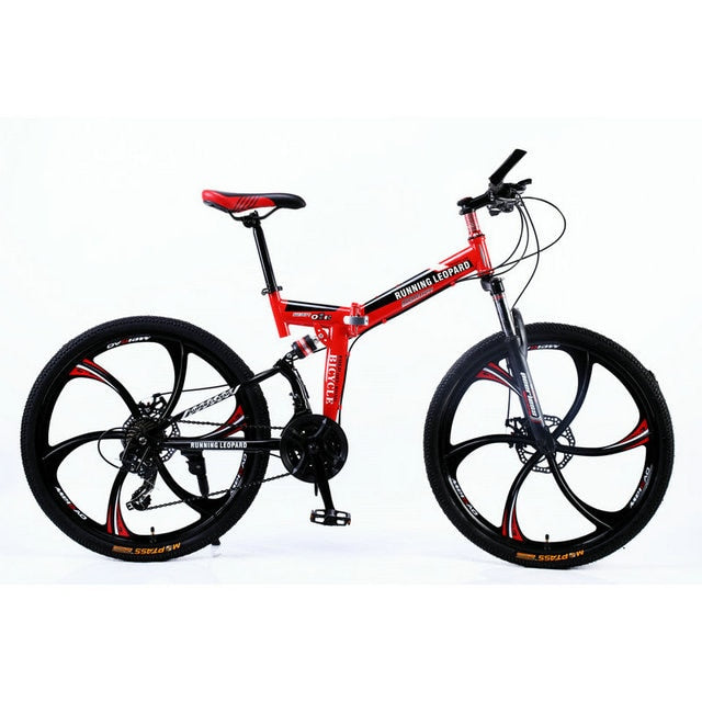 Running Leopard foldable bicycmountain bike 26-inch steel 21-speed bicycles dual disc brakes  road bikes racing bicyc BMX Bik easy-smart-way.myshopify.com
