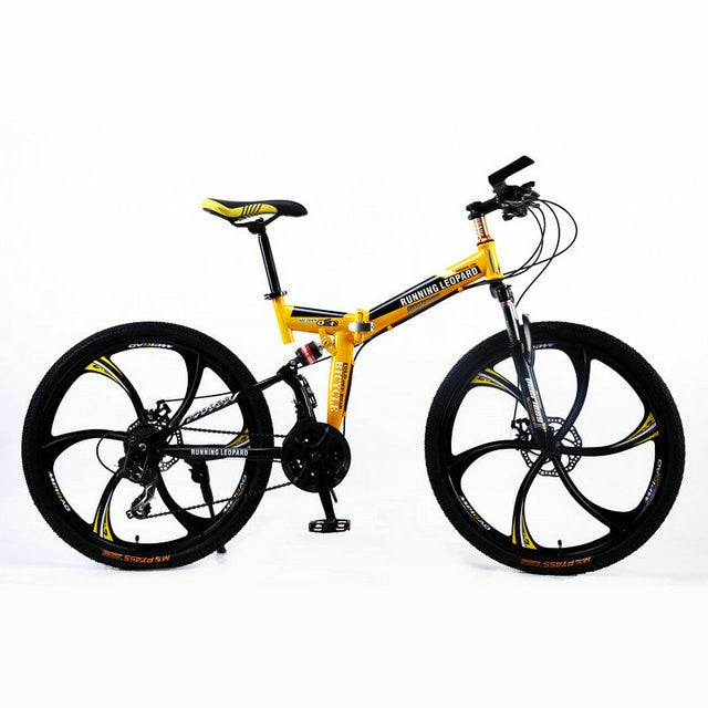 Running Leopard foldable bicycmountain bike 26-inch steel 21-speed bicycles dual disc brakes  road bikes racing bicyc BMX Bik easy-smart-way.myshopify.com