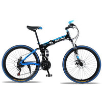 wolf's fang Mountain bike 21speed 26" inch folding bike road bike unisex full shockproof frame bicycle front and rear mechanic easy-smart-way.myshopify.com