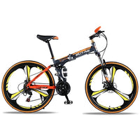 wolf's fang Mountain bike 21speed 26" inch folding bike road bike unisex full shockproof frame bicycle front and rear mechanic easy-smart-way.myshopify.com