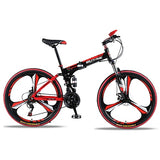 wolf's fang Mountain bike 21speed 26" inch folding bike road bike unisex full shockproof frame bicycle front and rear mechanic easy-smart-way.myshopify.com