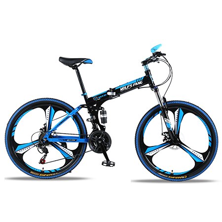 wolf's fang Mountain bike 21speed 26" inch folding bike road bike unisex full shockproof frame bicycle front and rear mechanic easy-smart-way.myshopify.com