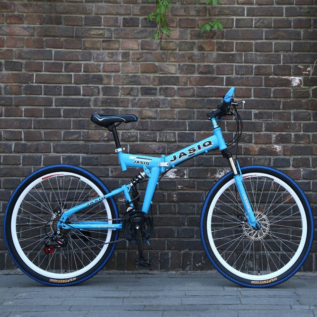 New folding mountain bike Suitable for adults 26 inch mountain bike 21 speed  Folding mountain bicycle double disc brake bike easy-smart-way.myshopify.com