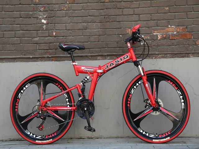 New folding mountain bike Suitable for adults 26 inch mountain bike 21 speed  Folding mountain bicycle double disc brake bike easy-smart-way.myshopify.com