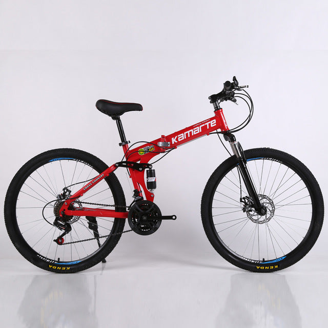 26inch folding mountain bike 21 speed double disc brakes bicycle 6 knife wheel and 3 knife wheel mountain bike easy-smart-way.myshopify.com