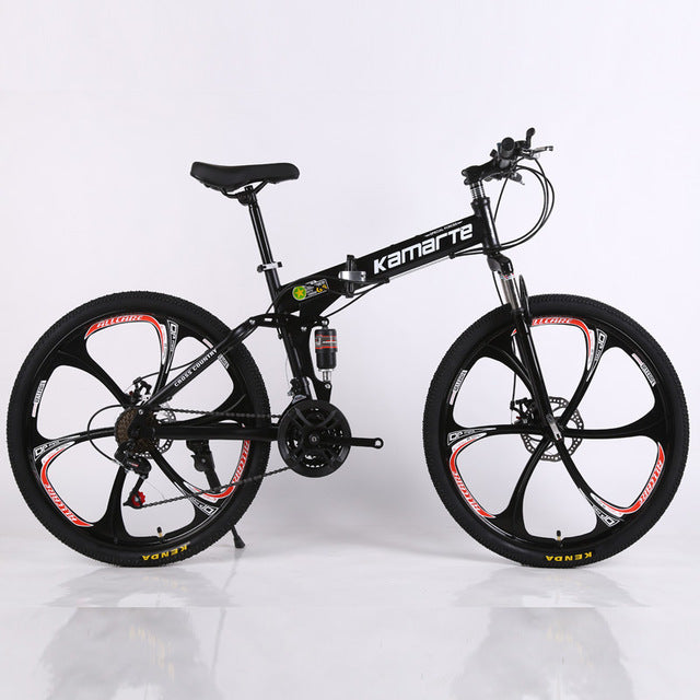 26inch folding mountain bike 21 speed double disc brakes bicycle 6 knife wheel and 3 knife wheel mountain bike easy-smart-way.myshopify.com