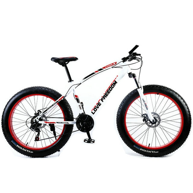 Love Freedom 7/21/24/27 Speed Mountain Bike 26 * 4.0 Fat Tire Bikes Shock Absorbers Bicycle Free Delivery Snow Bike easy-smart-way.myshopify.com