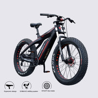 custom  Carbon fiber electric snow bicycle 26inch fat ebike 48V750W BAFANG motor super lightweight Male female assisted bicycle easy-smart-way.myshopify.com