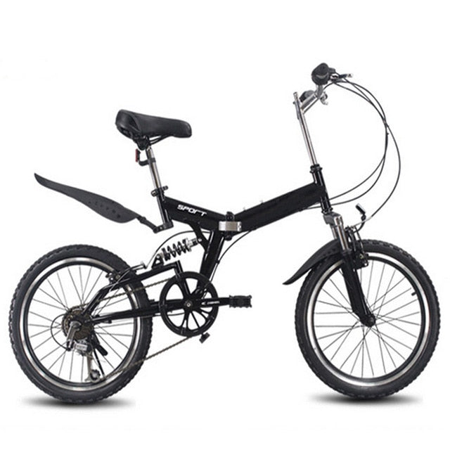 20inch folding mountain bike 6 variable speed bicycle road bike male and female cycling folding bicycle variable speed bike