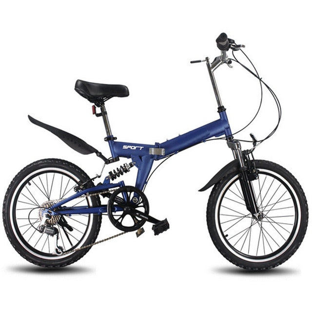 20inch folding mountain bike 6 variable speed bicycle road bike male and female cycling folding bicycle variable speed bike