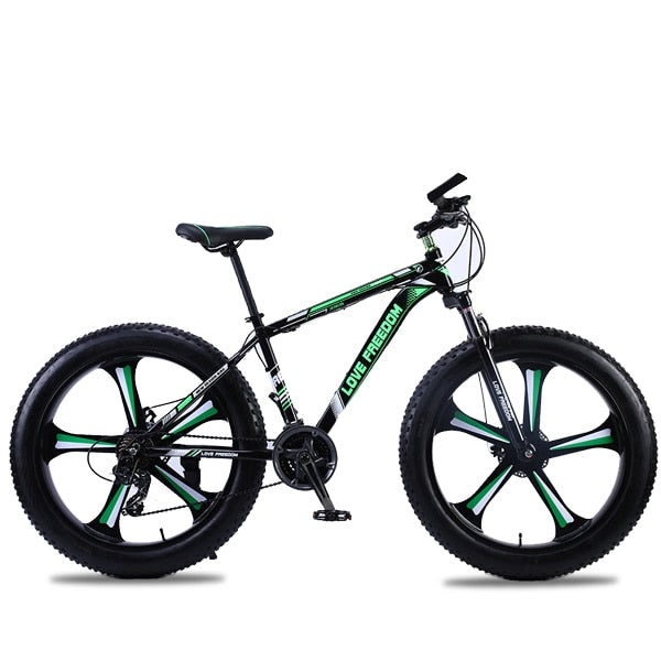 Love Freedom 7/21/24/27 Speed Mountain Bike Aluminum Frame Fat Bike 26 inch * 4.0 tireSnow bicycle Free Delivery easy-smart-way.myshopify.com