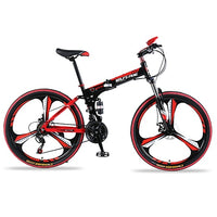 wolf's fang Mountain Bike 21 speed 26"inch Folding bike road bike Double disc brakes folding mountain bikes student bicycle easy-smart-way.myshopify.com