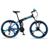 wolf's fang Mountain Bike 21 speed 26"inch Folding bike road bike Double disc brakes folding mountain bikes student bicycle easy-smart-way.myshopify.com