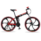 wolf's fang Mountain Bike 21 speed 26"inch Folding bike road bike Double disc brakes folding mountain bikes student bicycle easy-smart-way.myshopify.com