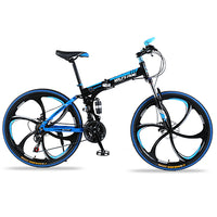 wolf's fang Mountain Bike 21 speed 26"inch Folding bike road bike Double disc brakes folding mountain bikes student bicycle easy-smart-way.myshopify.com