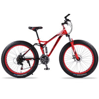 wolf's fang mountain bike 7/21/24 speed bicycle 26x4.0 fat bike Spring Fork snow bikes road bike Man Mechanical Disc Brake easy-smart-way.myshopify.com