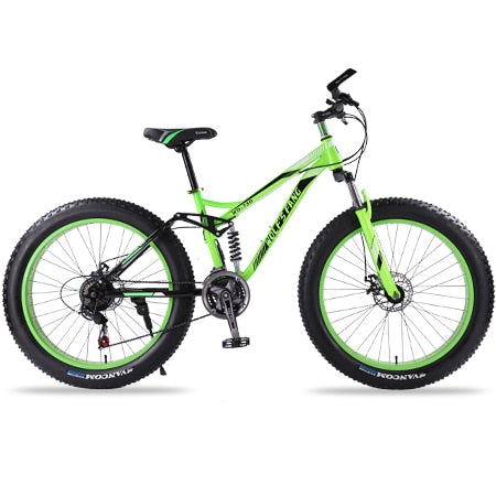 wolf's fang mountain bike 7/21/24 speed bicycle 26x4.0 fat bike Spring Fork snow bikes road bike Man Mechanical Disc Brake easy-smart-way.myshopify.com