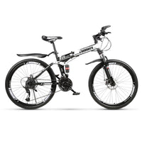 24inch and 26inch folding mountain bike 21 speed Spoke wheel mountain bicycle double disc brakes double damping bike easy-smart-way.myshopify.com