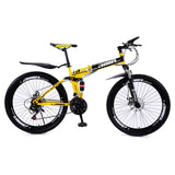 24inch and 26inch folding mountain bike 21 speed Spoke wheel mountain bicycle double disc brakes double damping bike easy-smart-way.myshopify.com