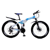 24inch and 26inch folding mountain bike 21 speed Spoke wheel mountain bicycle double disc brakes double damping bike easy-smart-way.myshopify.com