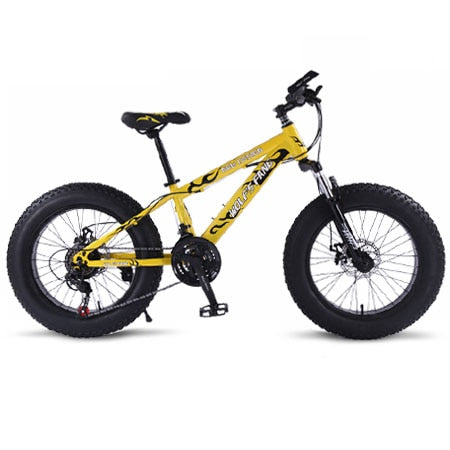 wolf's fang mountain bike 21 speed 2.0 inch bicycle Road bike Fat Bike  Mechanical Disc Brake Women and children  bicycles easy-smart-way.myshopify.com