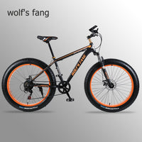 wolf's fang bicycle Mountain Bike road bike Aluminum alloy frame 26x4.0" 7/21/24speed Frame Snow Beach Oversized Bicycle Bikes easy-smart-way.myshopify.com