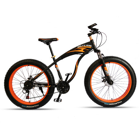 wolf's fang Mountain Bike bicycle fat bike 21 speed Aluminum alloy frame 26 inch  road Snow bikes Man Free shipping easy-smart-way.myshopify.com