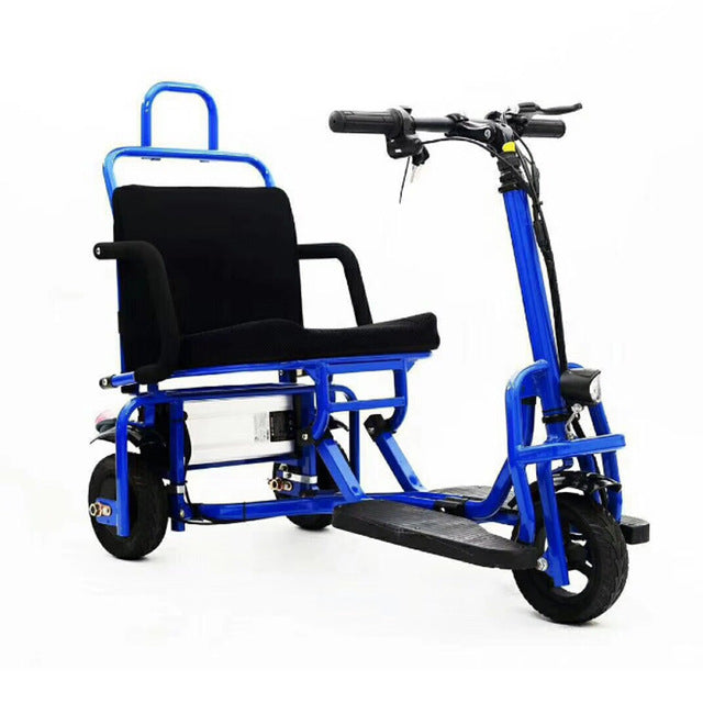 Aluminum alloy folding electric tricycle 8inch and 10inch elderly electric bike can enter the elevator folding electric bicycl easy-smart-way.myshopify.com