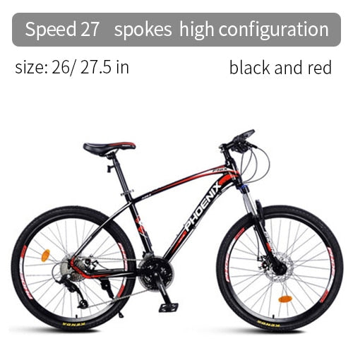 Phoenix Bicycle Motocross Micro-transfer 27 Speed Mountain Road Bike  Men Women Students Mountain Bicycle Disc Brake Racing Bike easy-smart-way.myshopify.com