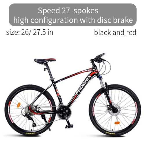 Phoenix Bicycle Motocross Micro-transfer 27 Speed Mountain Road Bike  Men Women Students Mountain Bicycle Disc Brake Racing Bike easy-smart-way.myshopify.com