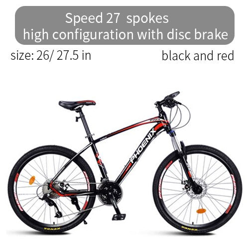 Phoenix Bicycle Motocross Micro-transfer 27 Speed Mountain Road Bike  Men Women Students Mountain Bicycle Disc Brake Racing Bike easy-smart-way.myshopify.com