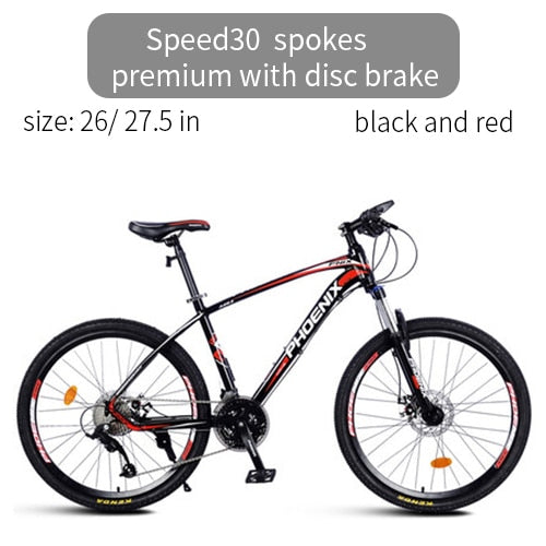 Phoenix Bicycle Motocross Micro-transfer 27 Speed Mountain Road Bike  Men Women Students Mountain Bicycle Disc Brake Racing Bike easy-smart-way.myshopify.com