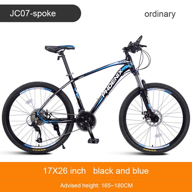 Phoenix 26''27.5''Student off-road Cycling Bike Mountain Bike 27 Speed Mens Women Steel Bicycle MTB Suspension Fork Bicycle easy-smart-way.myshopify.com