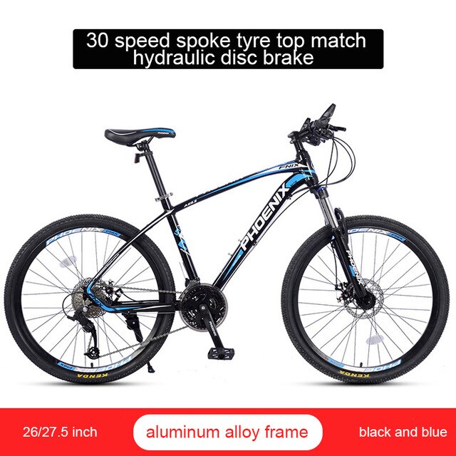 Phoenix 26''27.5''Student off-road Cycling Bike Mountain Bike 27 Speed Mens Women Steel Bicycle MTB Suspension Fork Bicycle easy-smart-way.myshopify.com