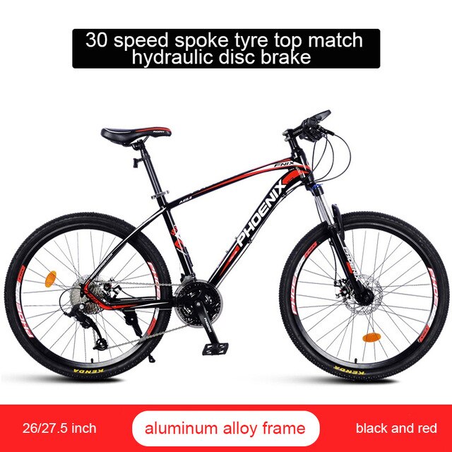 Phoenix 26''27.5''Student off-road Cycling Bike Mountain Bike 27 Speed Mens Women Steel Bicycle MTB Suspension Fork Bicycle easy-smart-way.myshopify.com
