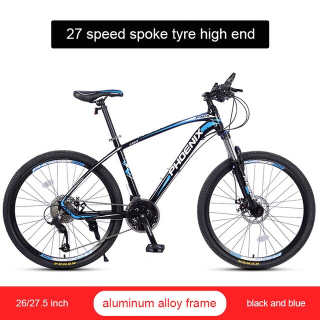 Phoenix 26''27.5''Student off-road Cycling Bike Mountain Bike 27 Speed Mens Women Steel Bicycle MTB Suspension Fork Bicycle easy-smart-way.myshopify.com