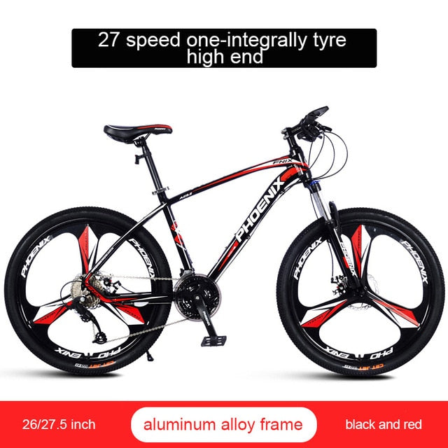 Phoenix 26''27.5''Student off-road Cycling Bike Mountain Bike 27 Speed Mens Women Steel Bicycle MTB Suspension Fork Bicycle easy-smart-way.myshopify.com