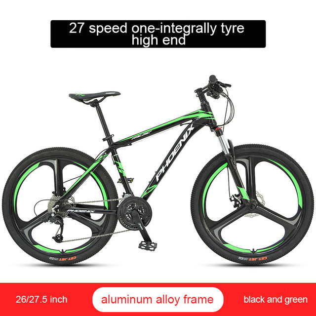 Phoenix 26''27.5''Student off-road Cycling Bike Mountain Bike 27 Speed Mens Women Steel Bicycle MTB Suspension Fork Bicycle easy-smart-way.myshopify.com