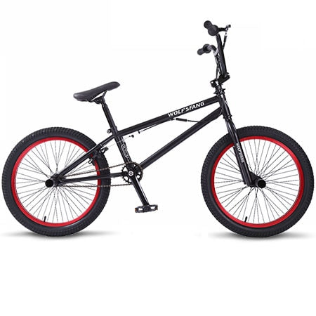 wolf's fang 20Inch BMX steel frame Performance Bike purple/red tire bike for show Stunt Acrobatic Bike rear Fancy street bicycle easy-smart-way.myshopify.com