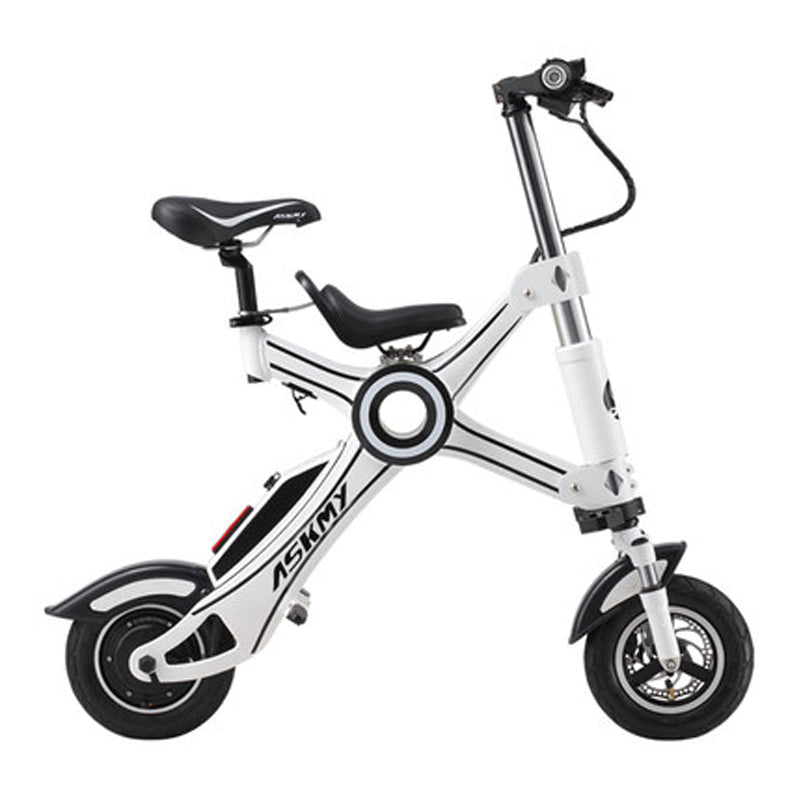 10-inch folding electric bicycle aluminum alloy chainless electric bike light and fast folding ebike with child seat easy-smart-way.myshopify.com
