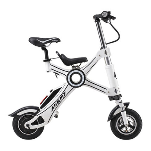 10-inch folding electric bicycle aluminum alloy chainless electric bike light and fast folding ebike with child seat easy-smart-way.myshopify.com